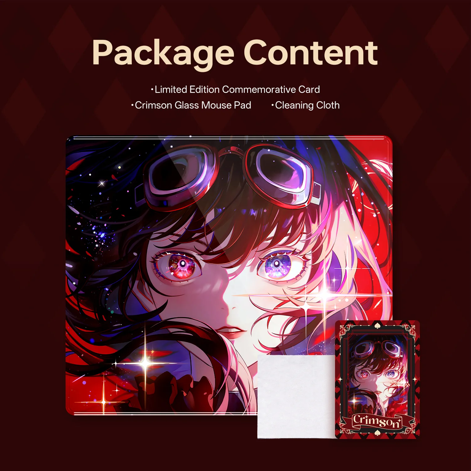 ATK Tempered Glass Mouse Pad - Crimson Limited Edition - Image 2
