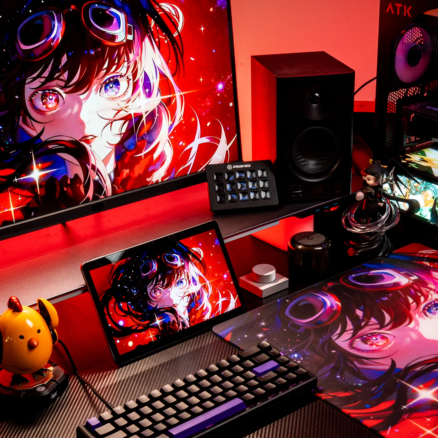 ATK Tempered Glass Mouse Pad - Crimson Limited Edition - Image 4
